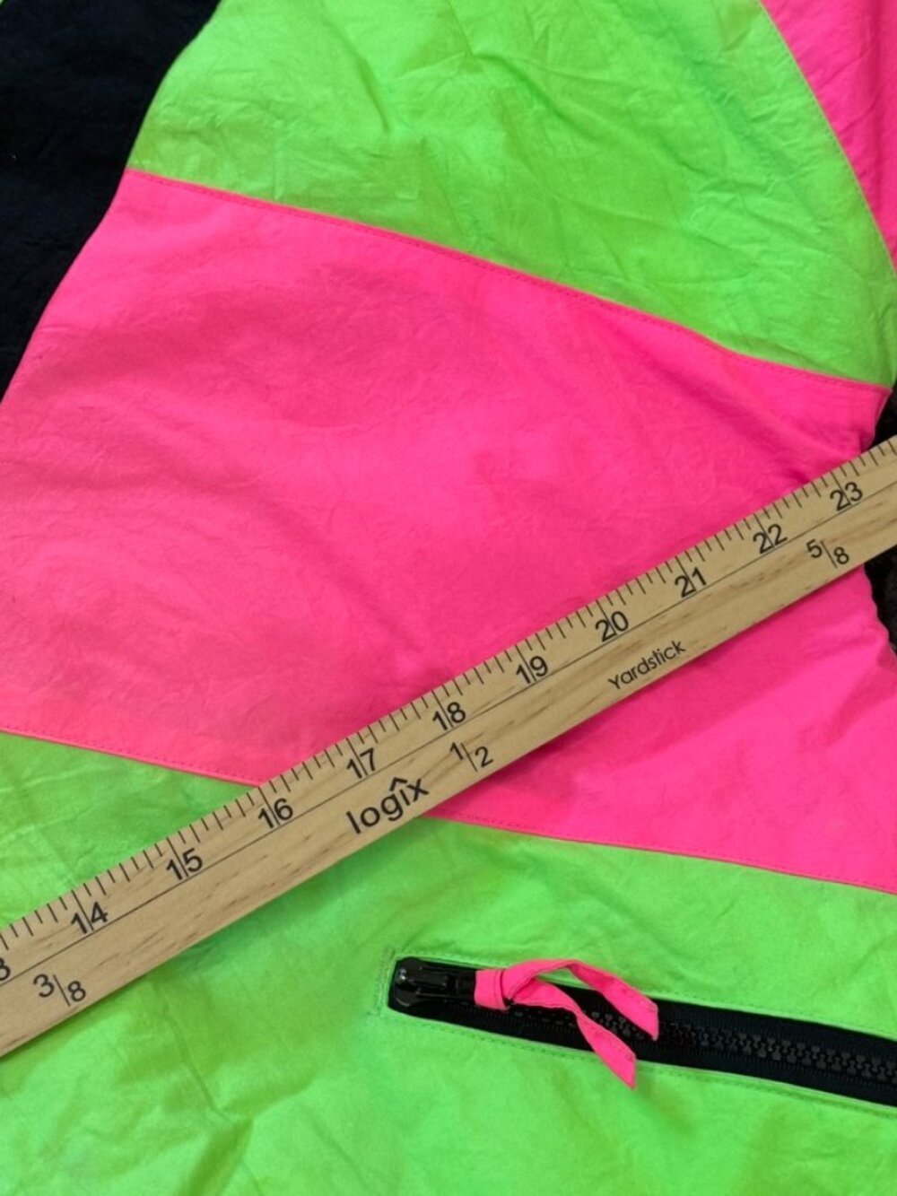 Vintage Dual Control Neon Colorblock 1/4 Zip Jacket S - Picture 6 of 7